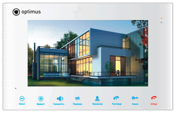Optimus VM-10NW Цветной видеодомофон - картинка 1